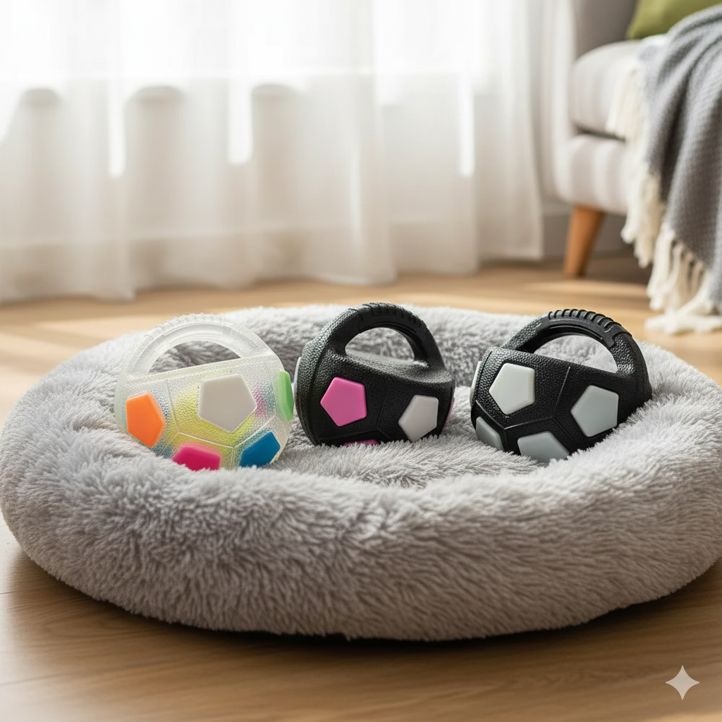 Durable toy ball for stress relief for dogs