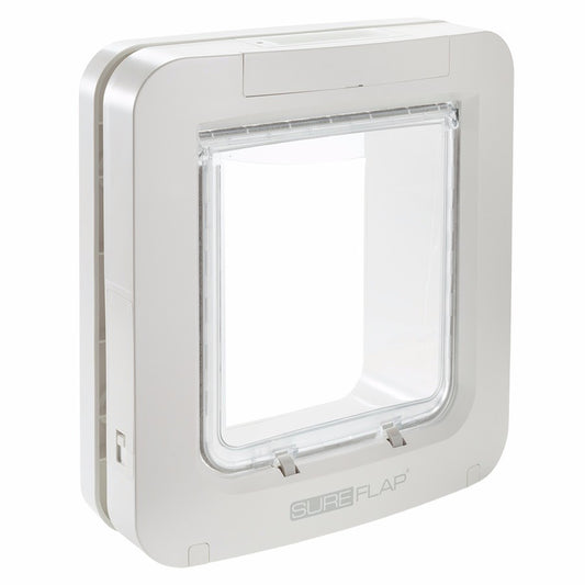 SureFlap Microchip Pet Door for Cats & Small Dogs – Medium/Large Size – White