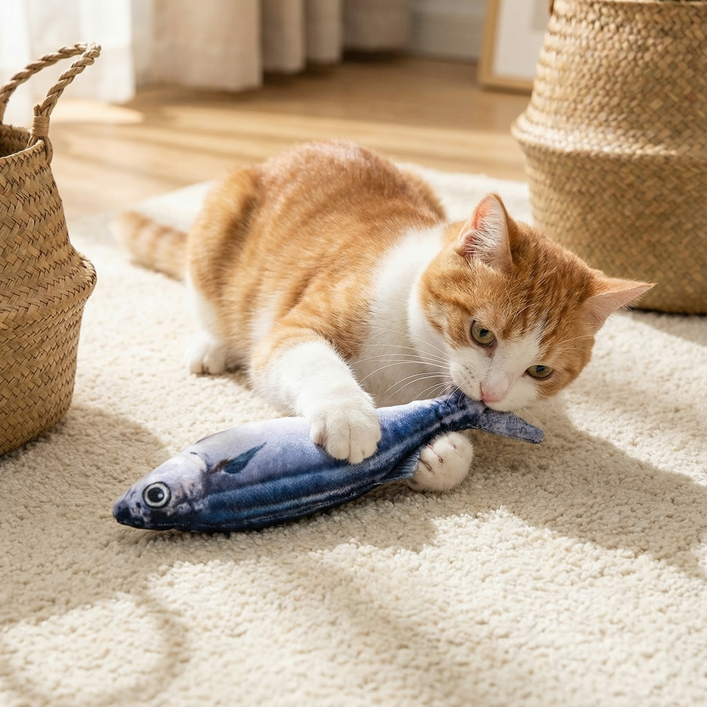 Interactive Wiggly Fish Cat Toy