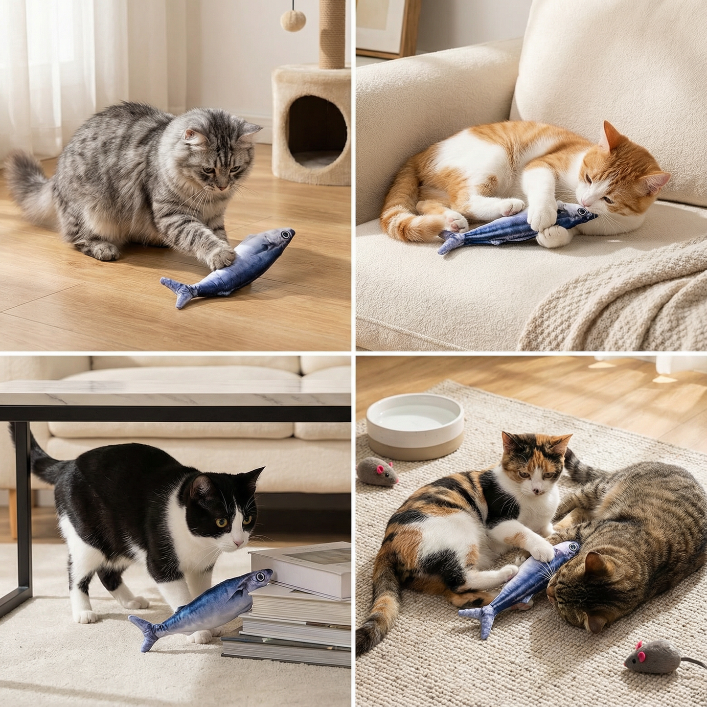 Interactive Wiggly Fish Cat Toy